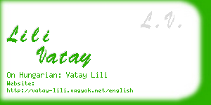 lili vatay business card